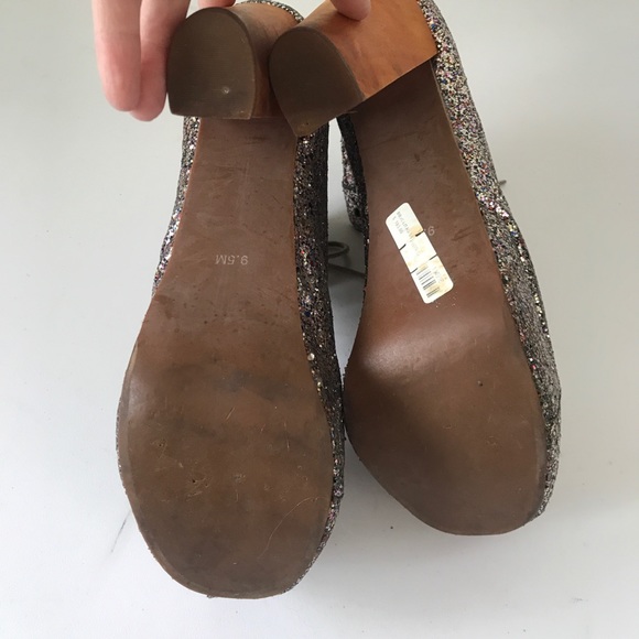 Jeffrey Campbell Glitter Lita Platform Heels Shoes - Picture 5 of 9